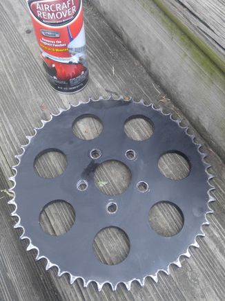 Black over factory ground finish (maybe 100 grit?)