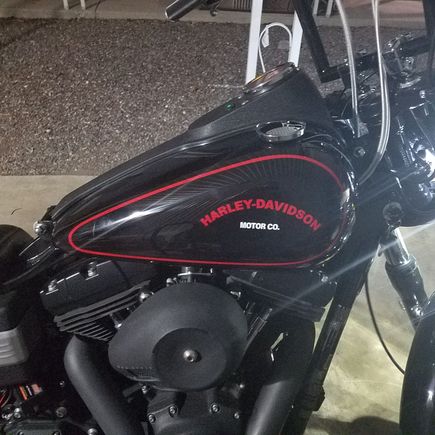 sweaty finger prints all over the tank. It looks much better wiped down.