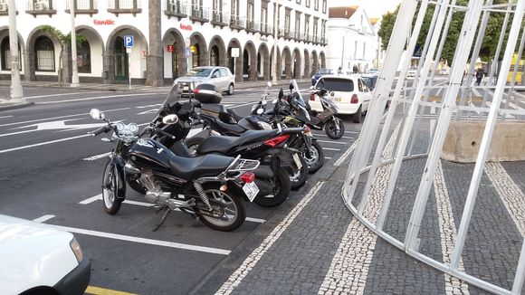 Not a Harley to be found here. These are the largest scooters you will see!