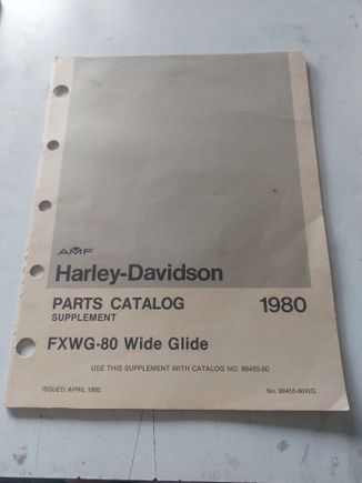 Here is a harley Wide Glide  supplement for parts that are not in the regular manual . . .
