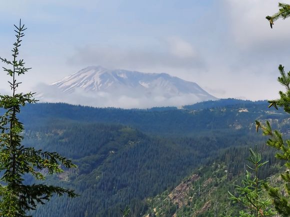 Mt St Helens, kind of hazy this day.