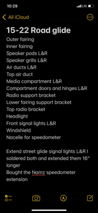 Most screws and bolts off the street glide will work on the road glide parts as well. 