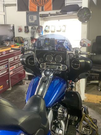 New bars going on. 12” fat baggers. They seem more like 13”-14” though. 