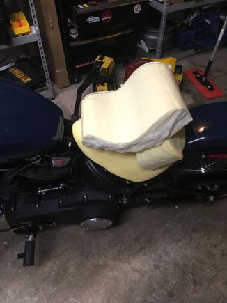 all you do is carve it to match the shape of the stock pan.