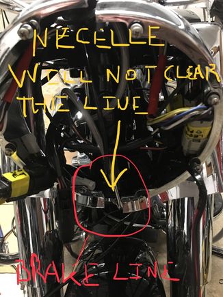 This is the T cantered showing how it doesn’t clear the Necelle.