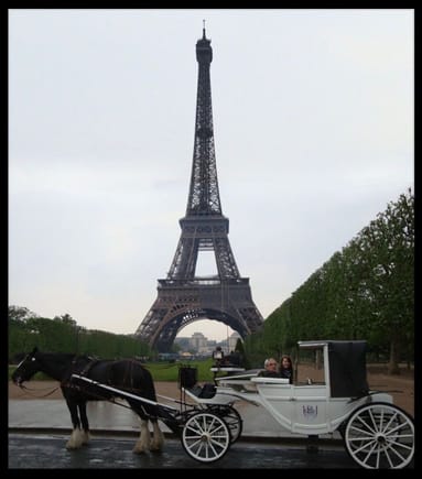 Rented a carriage for a tour of Paris before we went for Dinner. 