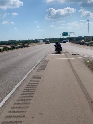 Dumb place to pull over. 