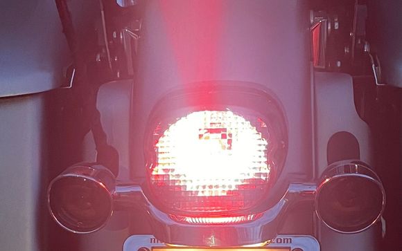 Red with white around