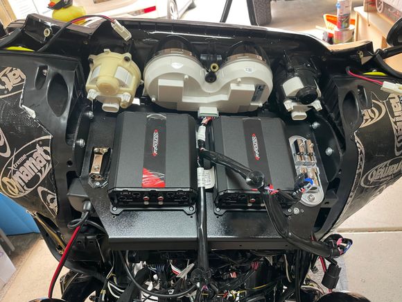 Everything mounted and bolted down. Wiring is next. 