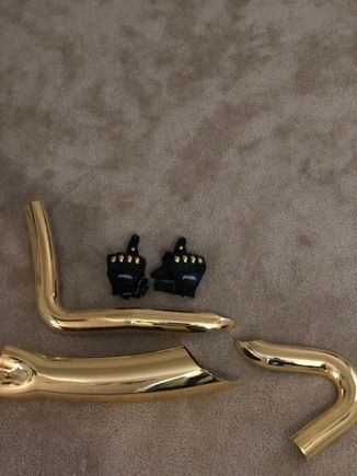 Custom Gold Vance and Hines exhaust
