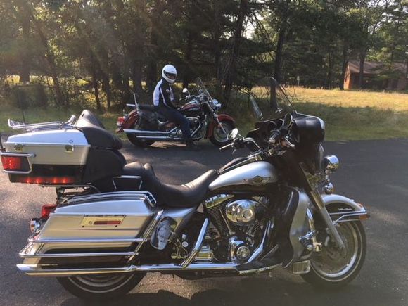 2017. Riding with my son.