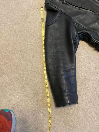 Sleeve length from shoulder 24”