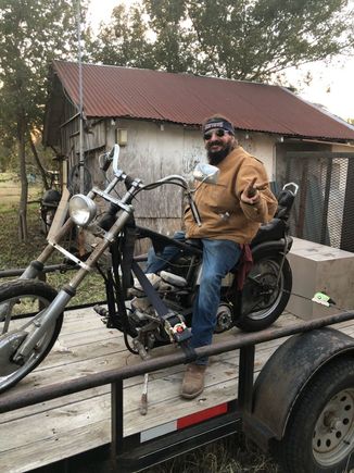 Me picking up the 80 shovel after 15 years of sitting 