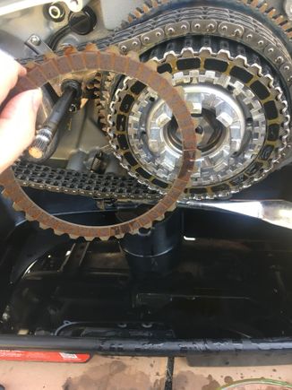 Barnett carbon fiber installed, OEM in hand for comparison. 