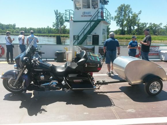 On the ferry across the Mississippi