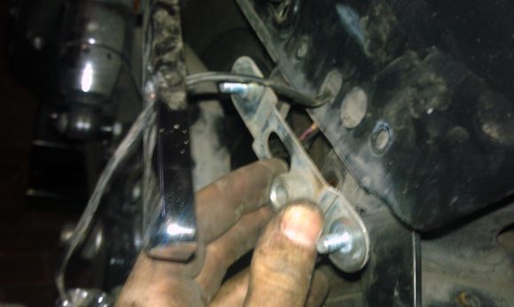 Remove turn signal brackets.