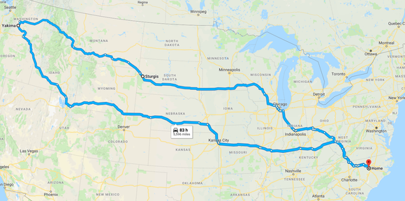 Trying to determine how long i should allow to enjoy myself. And allow 3 days in Washington and three days in Sturgis. 