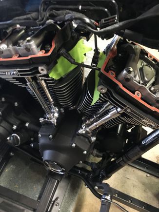 Yes, I taped off the intake ports so nothing could fall in the engine that I was about to disassemble. A mechanics habit.