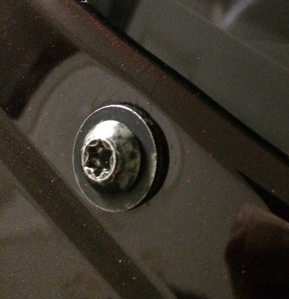 As you can see 1st pic was of one crack on right side. This pic is of left side with a few more "hairline", cracks. Both on top of screw washer if there hard to distinguish in photos.