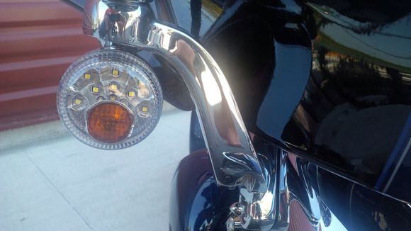 The bracket is entirely different by extending the head light, aka spots and LED signals further out from centre line.