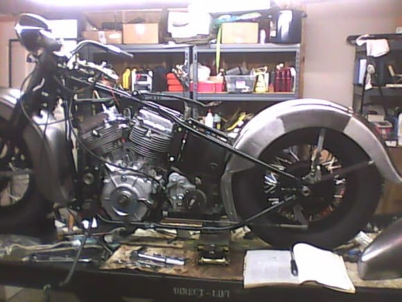 During the panhead build