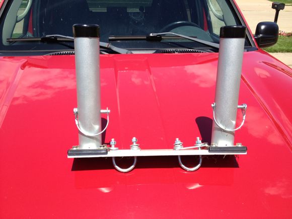 Rod holders on aluminum plate