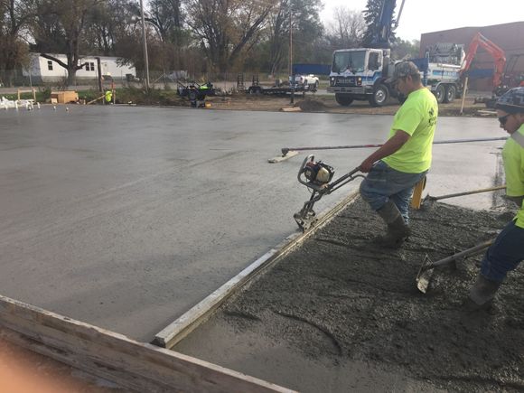Screeding the pour