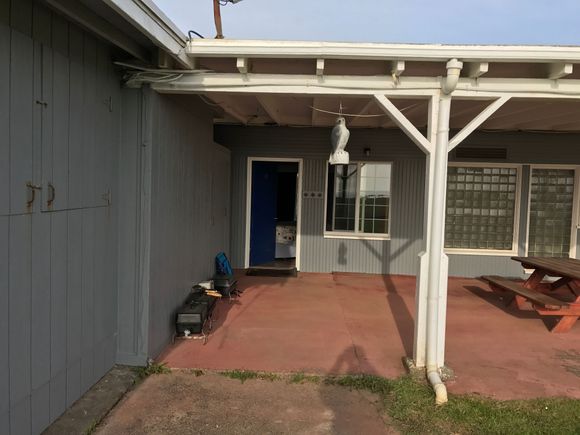 This is the back door to my room......I am going to sleep with all the window open tonight so I can hear the ocean and feel the cool air.