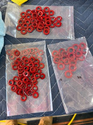 About 1/2 of them all done. 