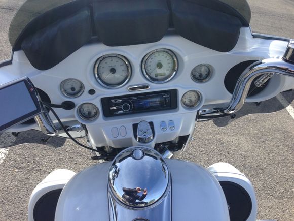 White Hot Denim inner fairing...and rearranged gauges...