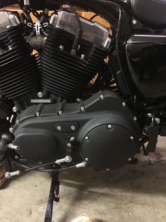 Black derby and inspection cover