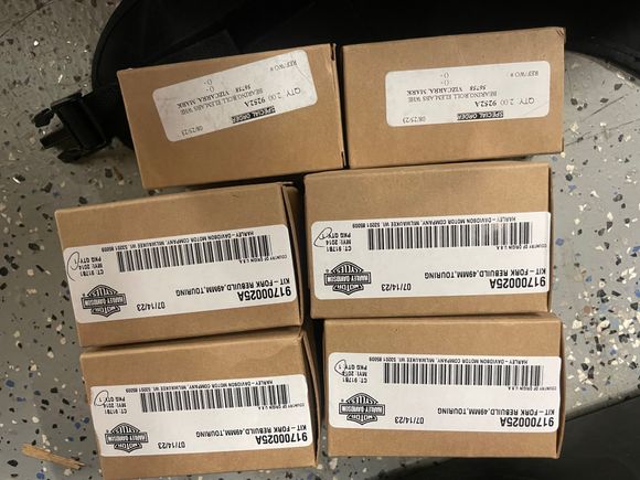 55 for the pair of rebuild kit

55 for the pair of bearings 

125 for all of them