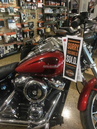 my bike at the dealer SOLD  