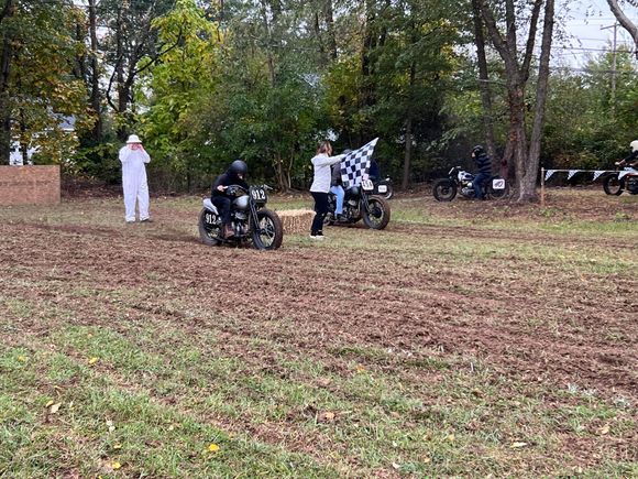 A couple of the fast bikes getting some.