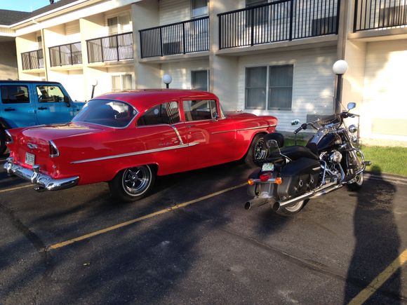 Day 1--couple next to us were visiting Casino in Bangor for weekend  nice car