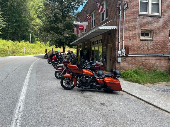 Bikes already there, so we stopped. 