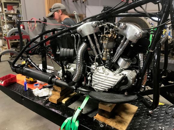 The 46 is coming along nicely. Chase bike....