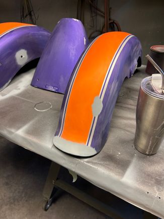 Fixing all the scrathes and chips and dents in the parts 