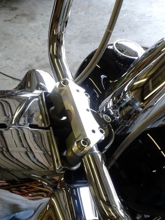 billet top clamp for Roadking w/ 16" chubby's
