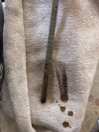 Oil level on 2018 RK, sitting straight up, cold....