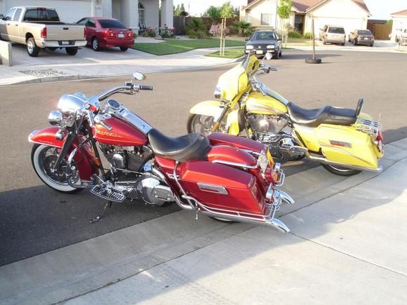 1996 road king  and 2005 screamin eagle