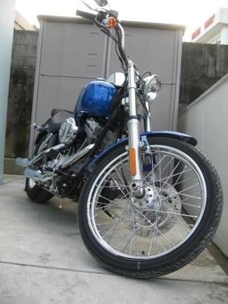 Stock bike and rubber shed. Both gone now!!