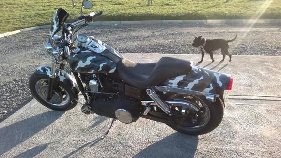 my 106" fatbob 106bhp 169nm at the wheel