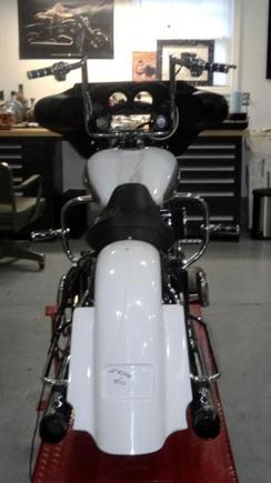Sinister stretched fender, C&amp;C solo seat, Yaffe 14" Money bars