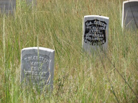 At Little Big Horn Battlefield...GA Custer's brother also died there and fell really close to each other
