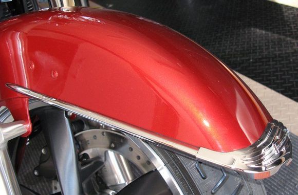 Front Fender Tip (59019-05) and the Trim Kit (59209-91T) off a Softail Delux.
