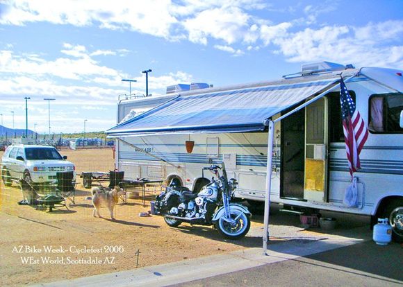 AZ Bike Week, 2006- Spent 2 weeks in Scottsdale, AZ, with the scoot, the Huskies, and some local Phoenix area friends.