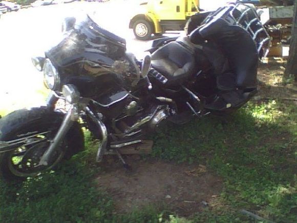 My 2007 FLHTCUI. The day after the tumble down the ditch.
