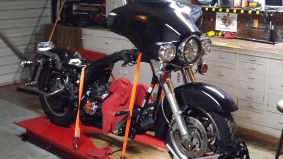 The 2002 E.G. on the new HF lift. Why I waited so long to get one when I could or can I have no idea? Updating cam chest and cams, heading to 95 cubic inch motor and doing inspections and repairs as needed. No rush its all good.