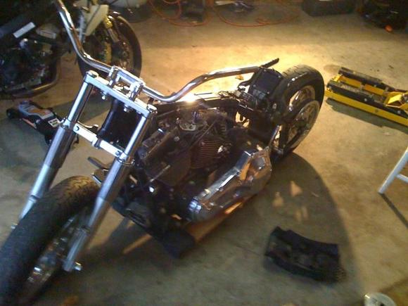 next pics will be of it all done, powder coated chrome and all haha can't wait